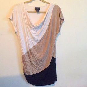 Long drapey neck gently tapered top. Super soft M